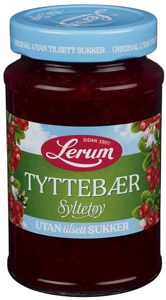 Lerum Tyttebærsyltetøy Uten tilsatt sukker