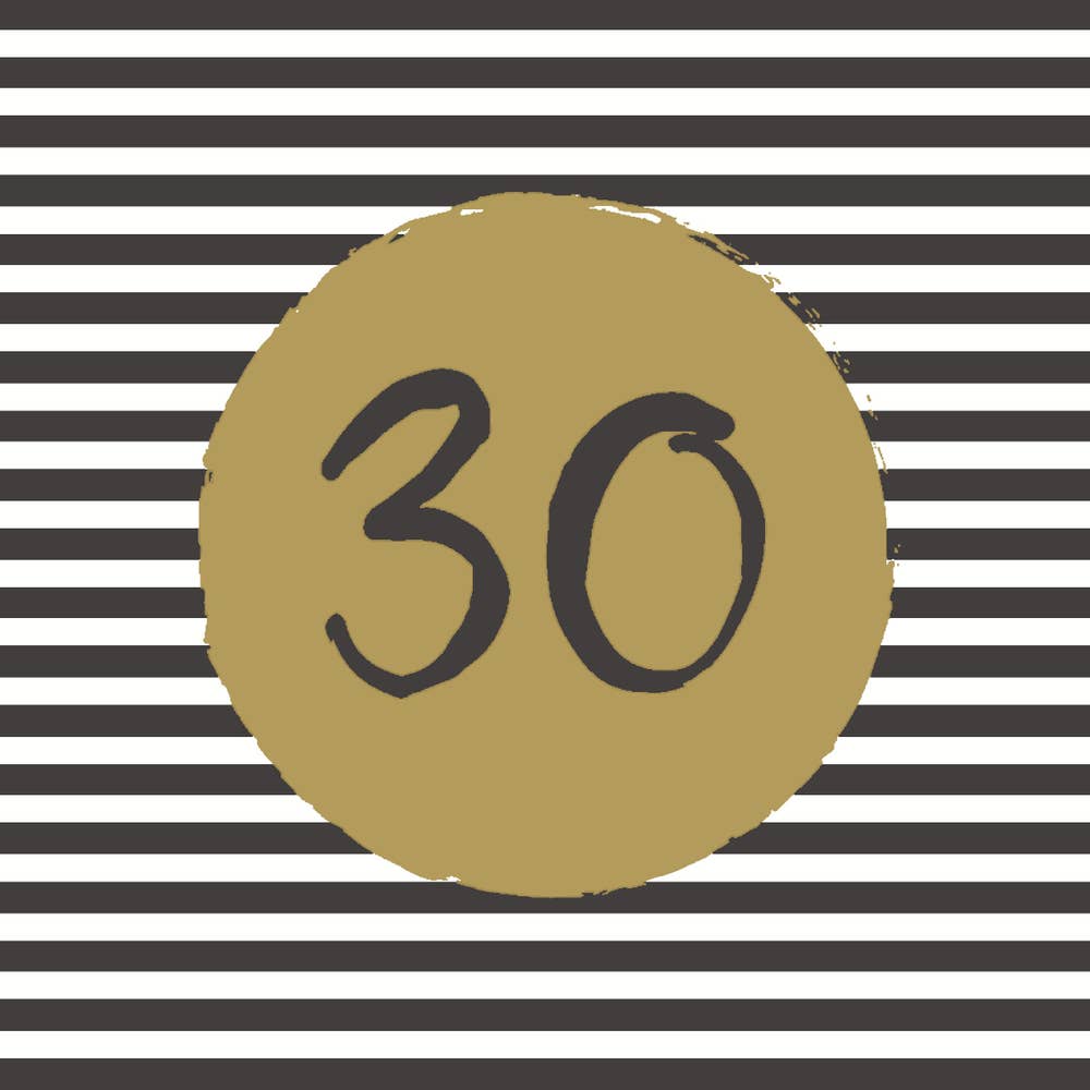 Duni Servietter 30th Birthday 3 lag, 33x33cm