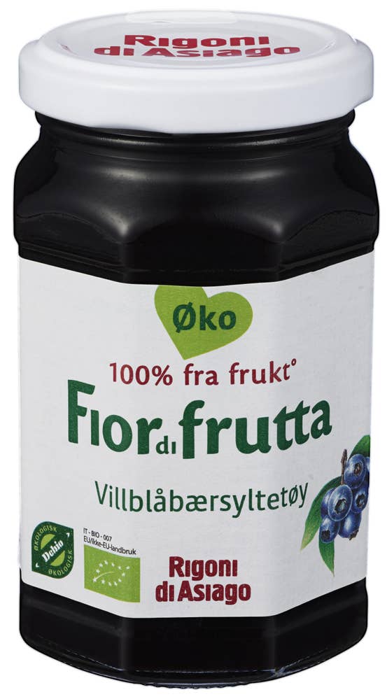 Rigoni di Asiago Økologisk villblåbærsyltetøy Fior di frutta