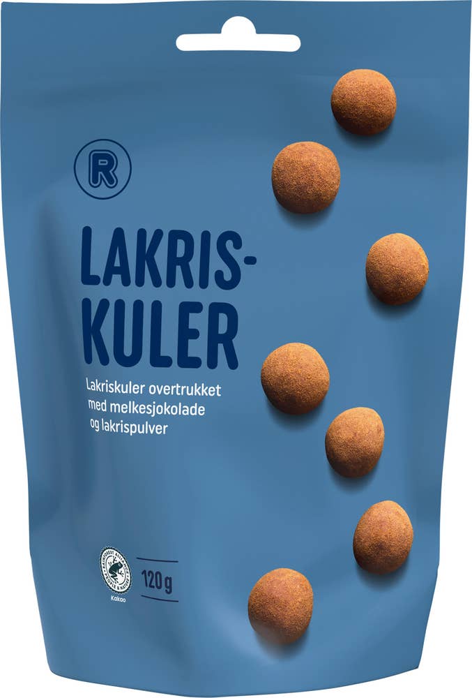 R Lakriskuler med melkesjokolade