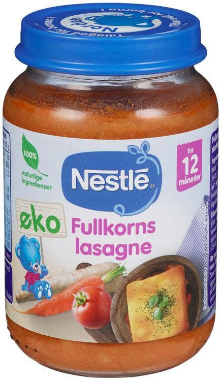 Fullkornslasagne Fra 12 mnd, Økologisk