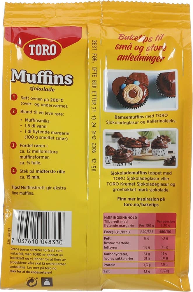 Toro Muffinsmiks Sjokolade