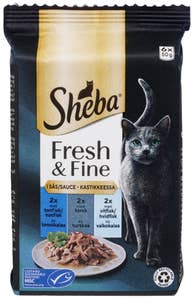 Sheba Fresh & Fine fisk Tunfisk, torsk og hvit fisk