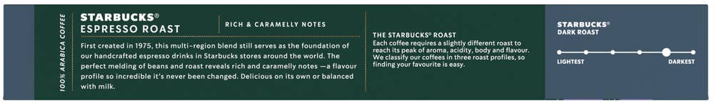 Starbucks Espresso Roast 10 kapsler, intensitet 11