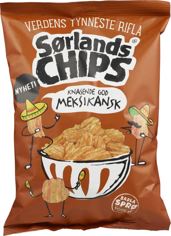 Sørlandschips Verdens tynneste rifla meksikansk