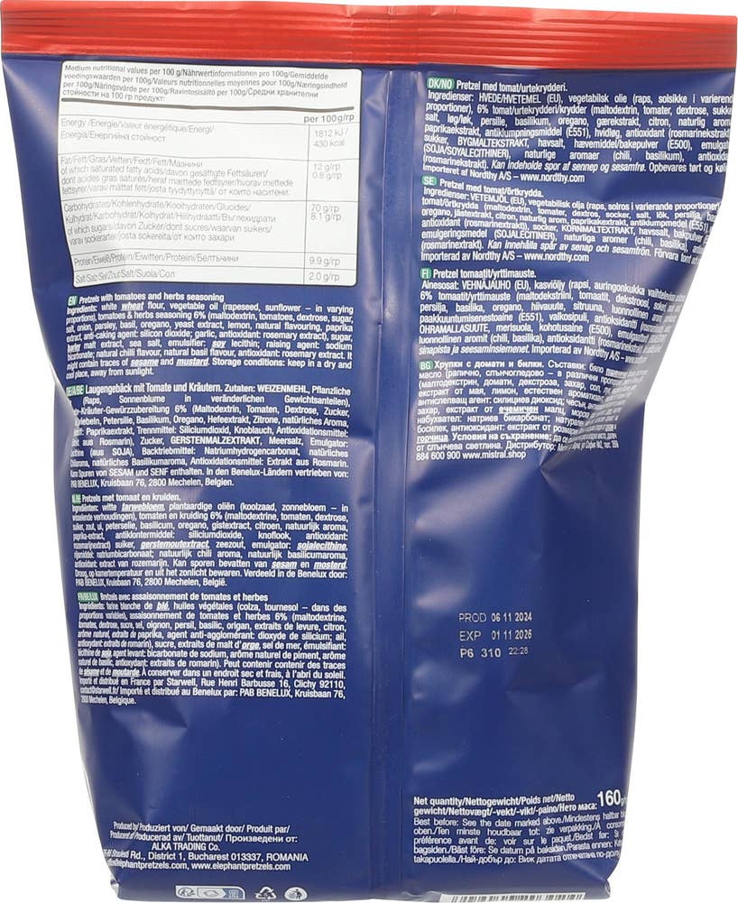 Elephant Tomatoes & herbs pretzels