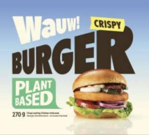 Wauw! Crispy burger Plantebasert
