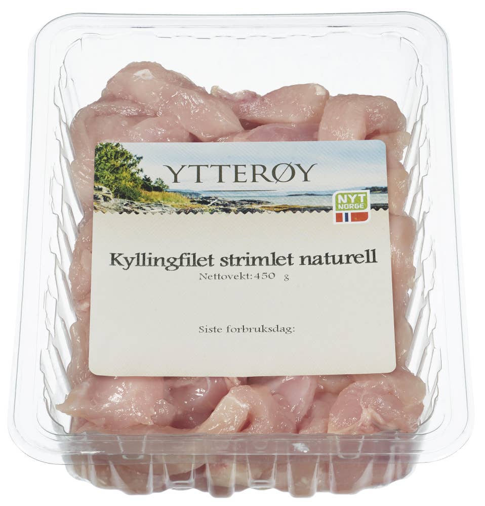 Ytterøy Strimlet Kyllingfilet naturell Ikke saktevoksende