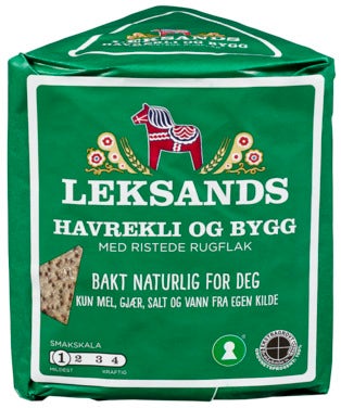 Leksands Knekkebrød Havrekli og Bygg