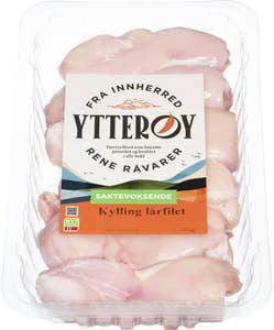 Ytterøy Lårbiff av kylling naturell Saktevoksende kylling