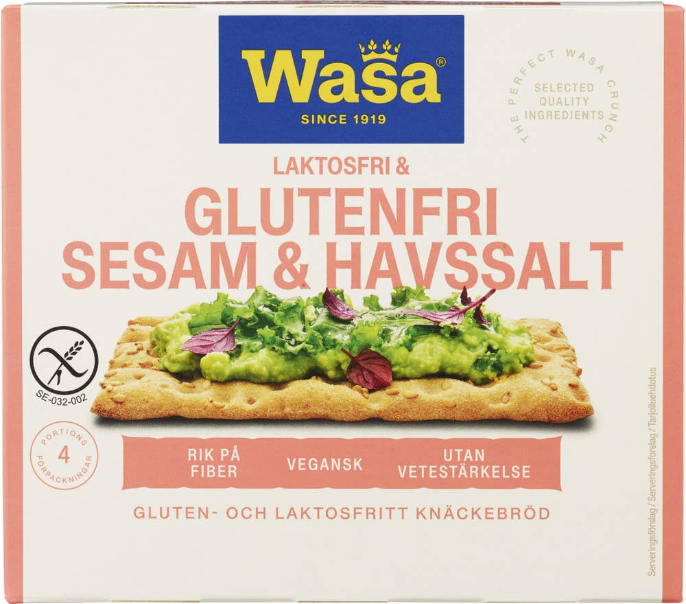 Wasa Knekkebrød Glutenfri Sesam & Havsalt
