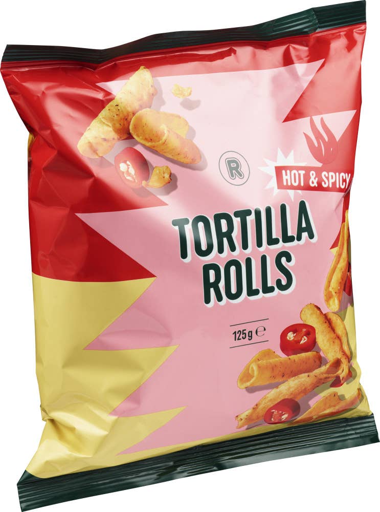 Tortilla Rolls Hot & Spicy, 125 g