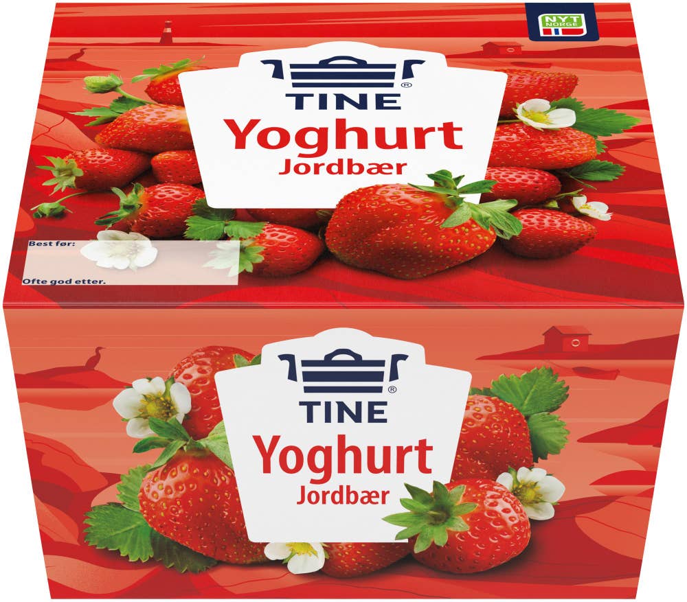 TINE Yoghurt jordbær 4x150g