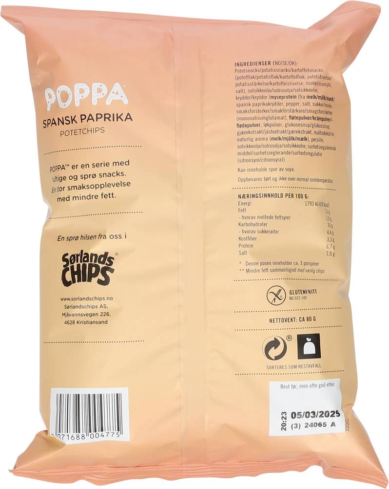 Poppa spansk paprika