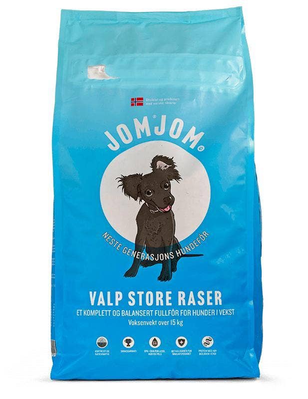 Jomjom Valp store raser over 15kg