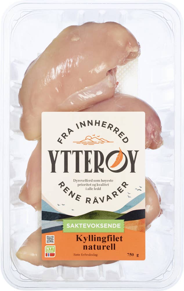 Ytterøy Kyllingfilet naturell Saktevoksende kylling