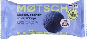 Møtsch Snack-kuler med cashewsmør og blåbær