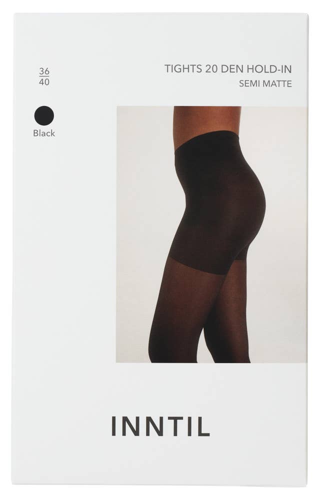 Inntil Strømpebukse Hold-In 20 DEN Sort, str. 36-40, semi-matt