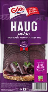 Gilde Haugpølse skivet