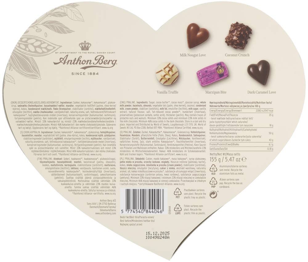 Anthon Berg Hjerteformet gulleske