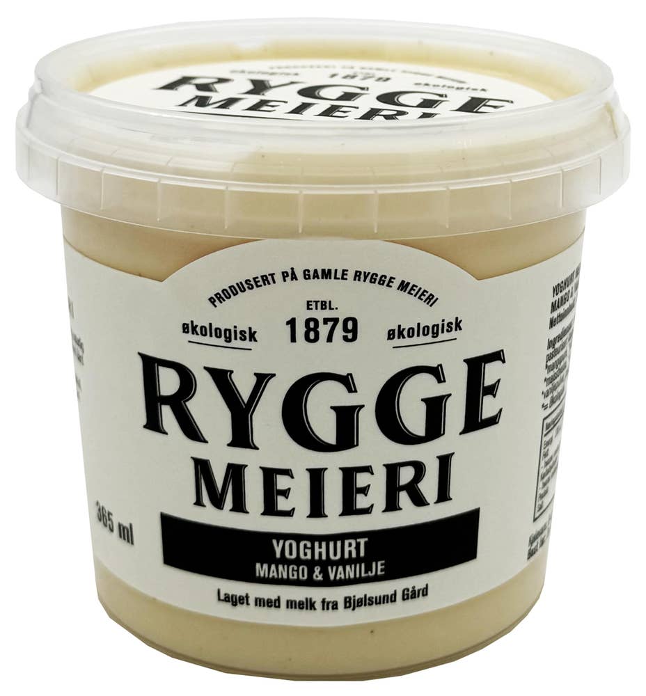 Rygge Meieri Yoghurt mango og vanilje Økologisk
