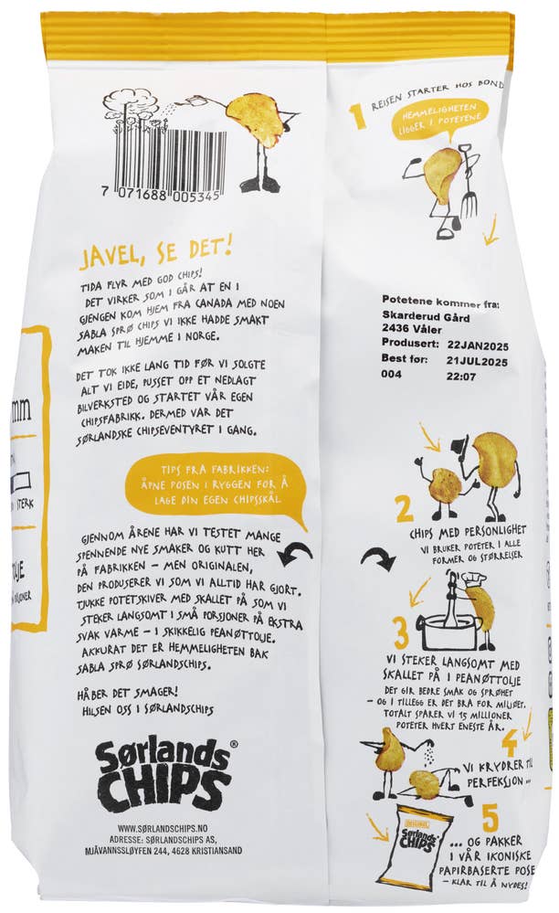 Sørlandschips Cheddar & vårløk