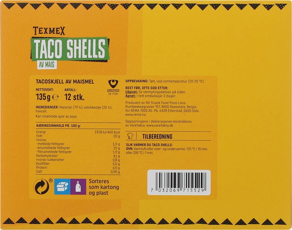 R Taco Shells 12 stk