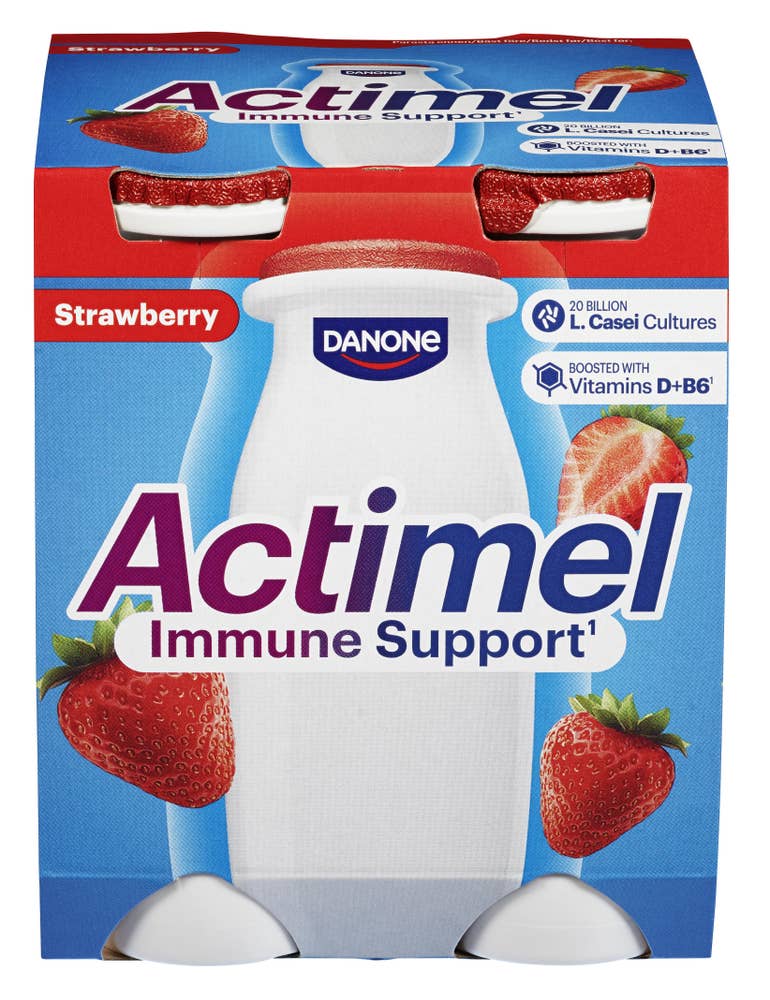ACTIMEL Drikkeyoghgurt jordbær 4x100g