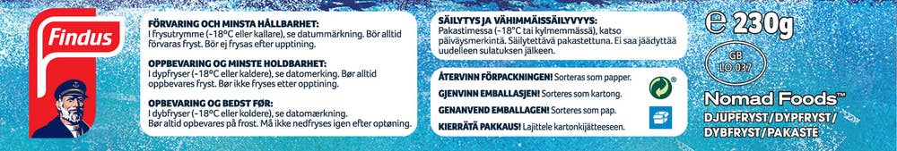 FINDUS Fish & Crisp burger