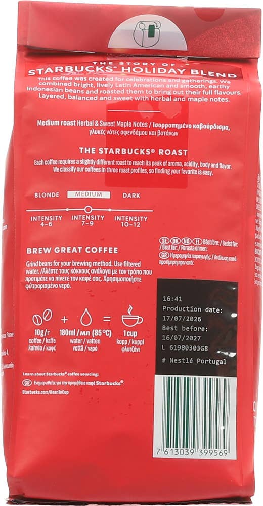 Starbucks Holiday Blend Hele bønner