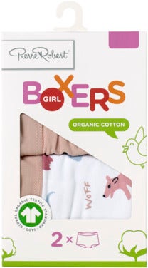 Pierre Robert Boxer Bomull Jente White & Pink, str. 110-116