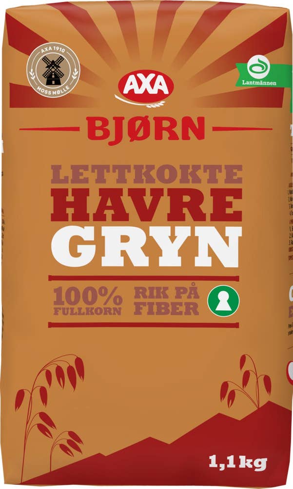 Axa Bjørn Lettkokte Havregryn