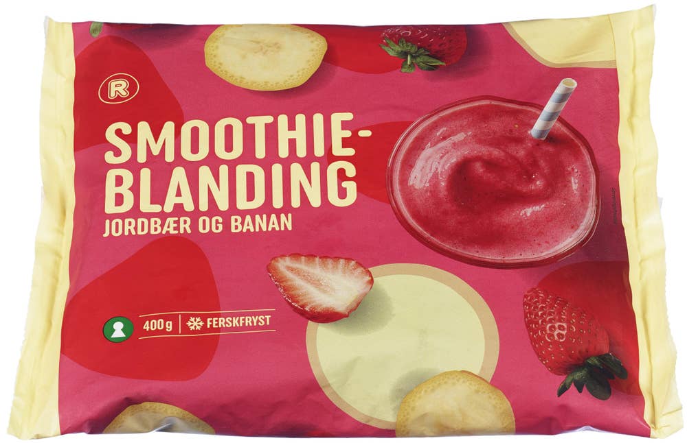 Smoothieblanding jordbær & banan 400 g