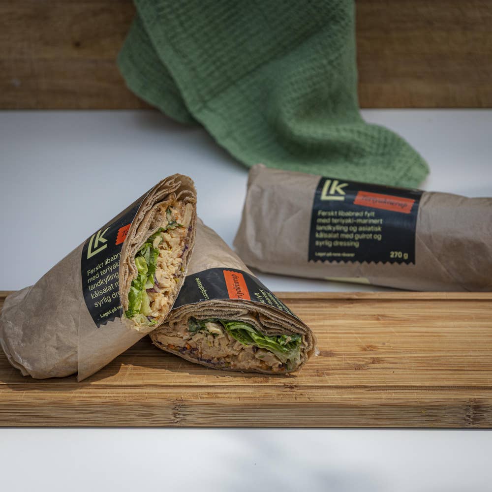 Kreativ Catering Wrap med terriyaki marinert kylling