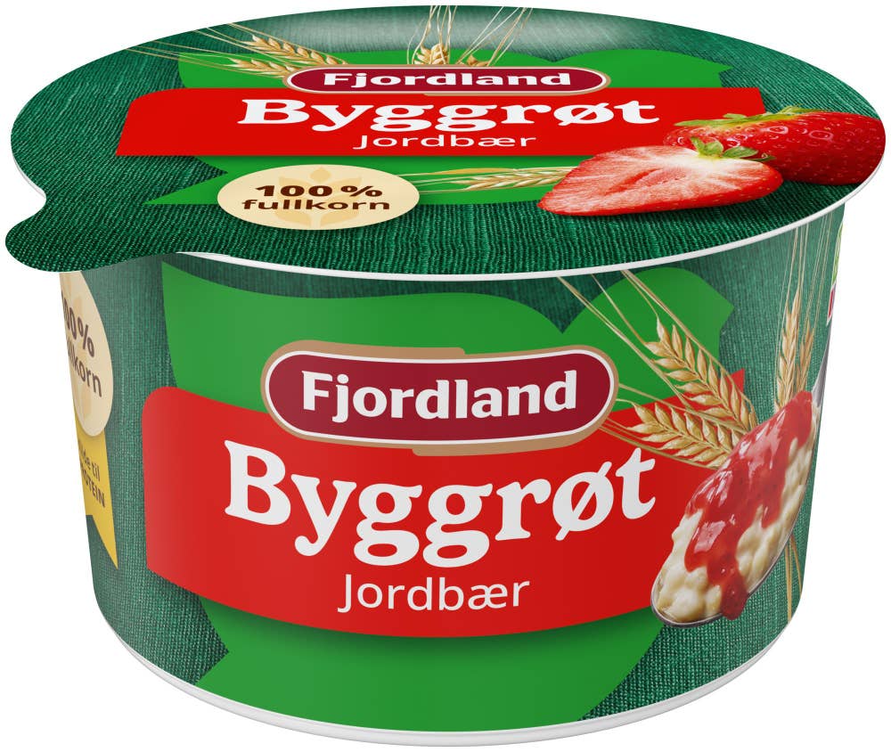 Fjordland Byggrynslunsj Med jordbær