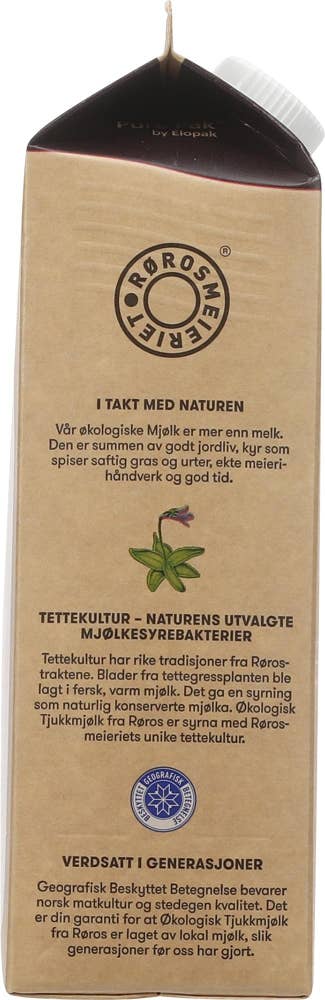 Rørosmeieriet Økologisk Tjukkmjølk fra Røros 4% fett