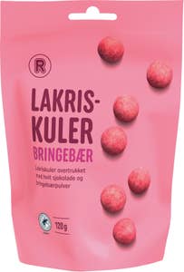 R Lakriskuler med bringebærsmak