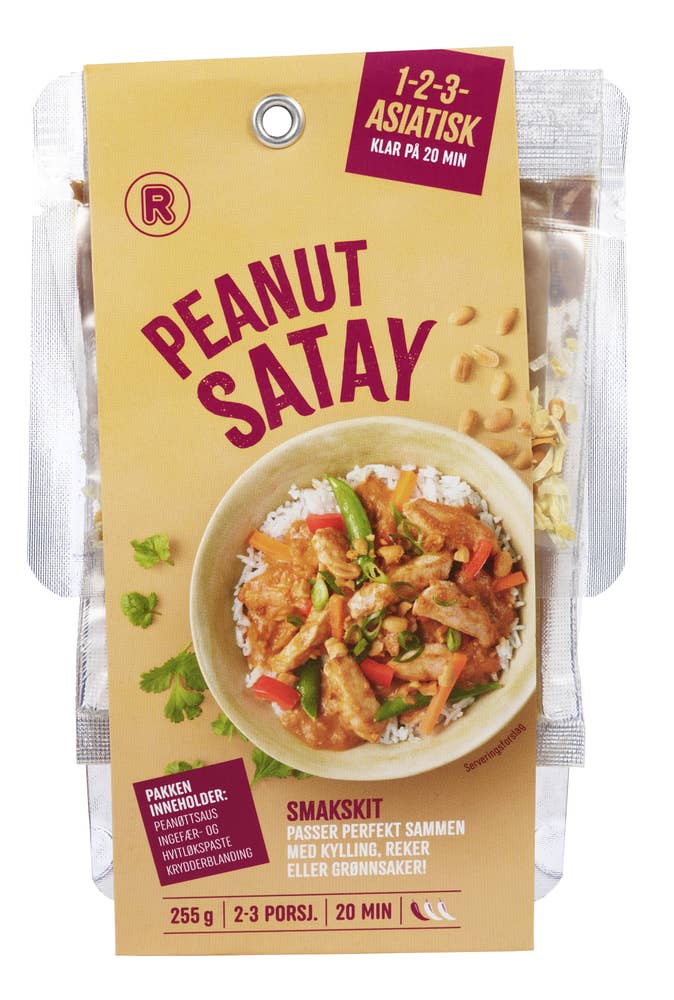 R PEANUT SATAY SMAKSKIT 255G R
