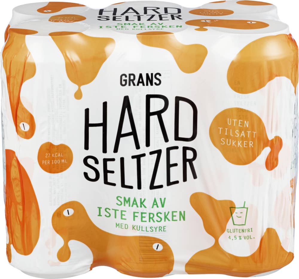 Grans Bryggeri Hard Seltzer Iste fersken