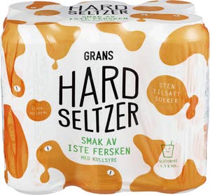 Grans Bryggeri Hard Seltzer Iste fersken