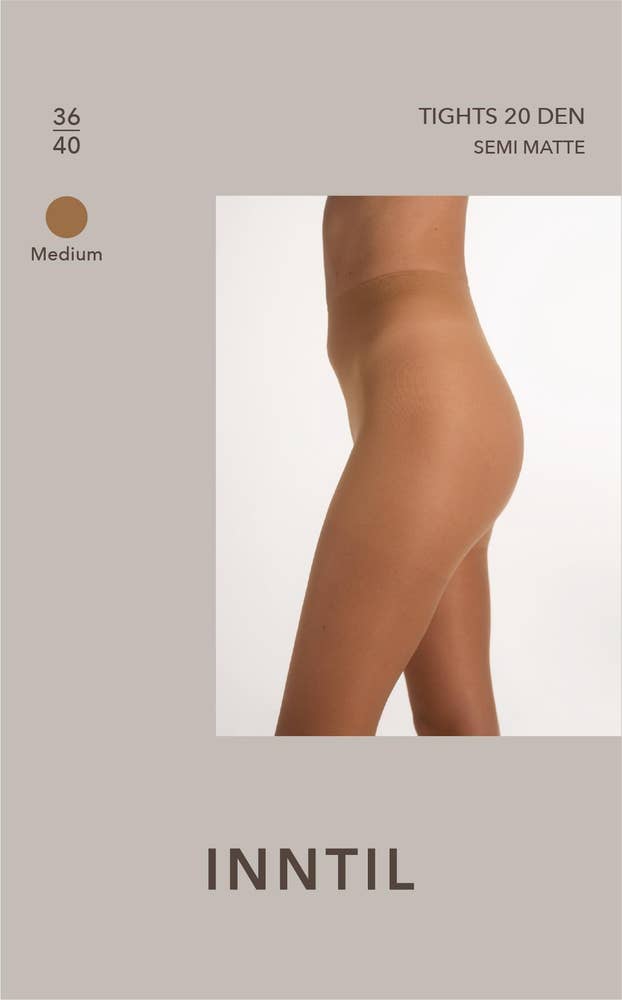 Inntil Strømpebukse 20 DEN Medium, str. 36-40, semi-matt