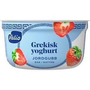 Valio Laktosefri Gresk yoghurt Med jordbær