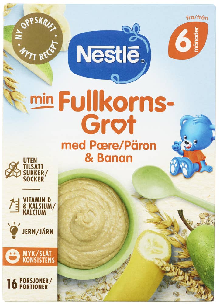 Nestlé Min Fullkornsgrøt Pære og banan Fra 6 mnd