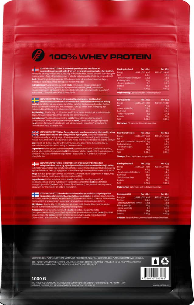 Proteinfabrikken 100% Whey Protein Jordbærsmak