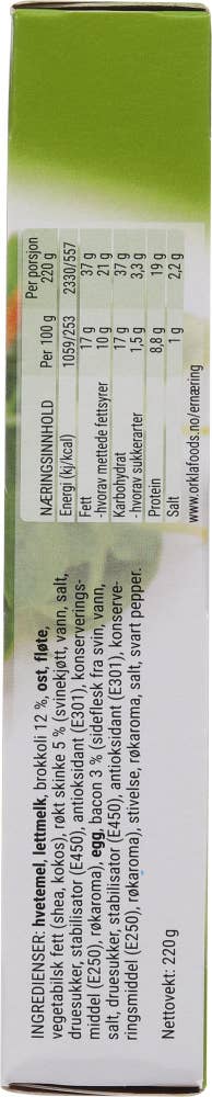 Stabburet Bacon og brokkolipai Liten