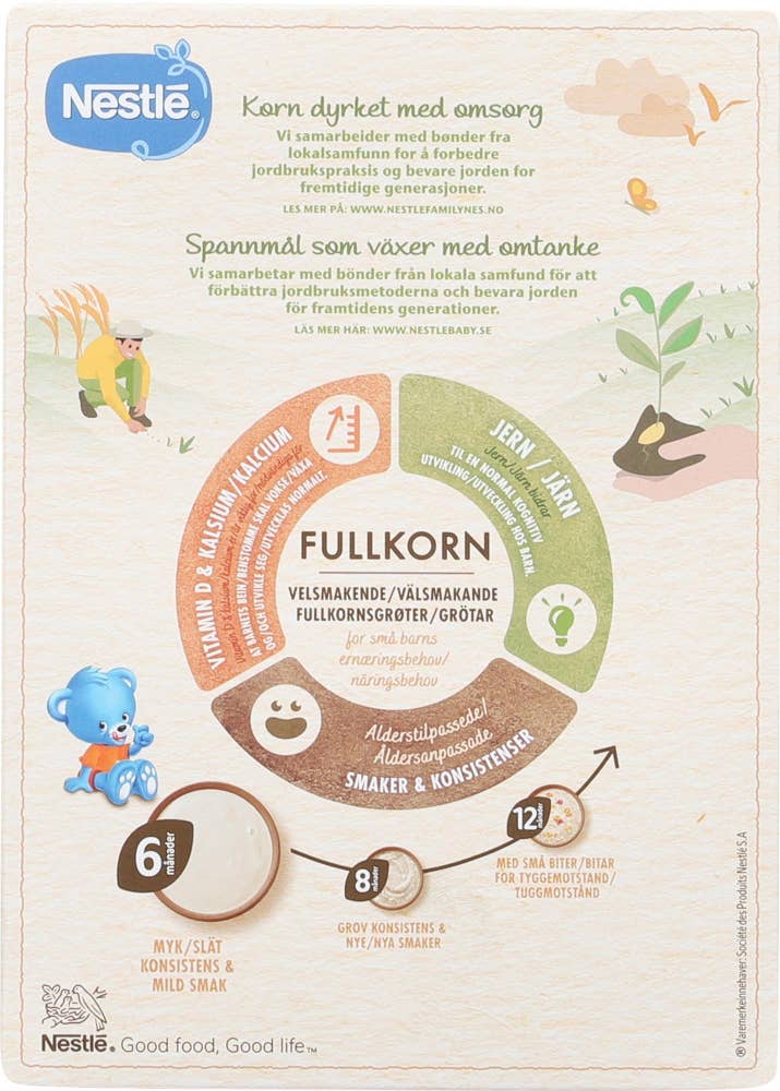 Nestlé Min Fullkornsgrøt med sviske og eple Fra 6 mnd