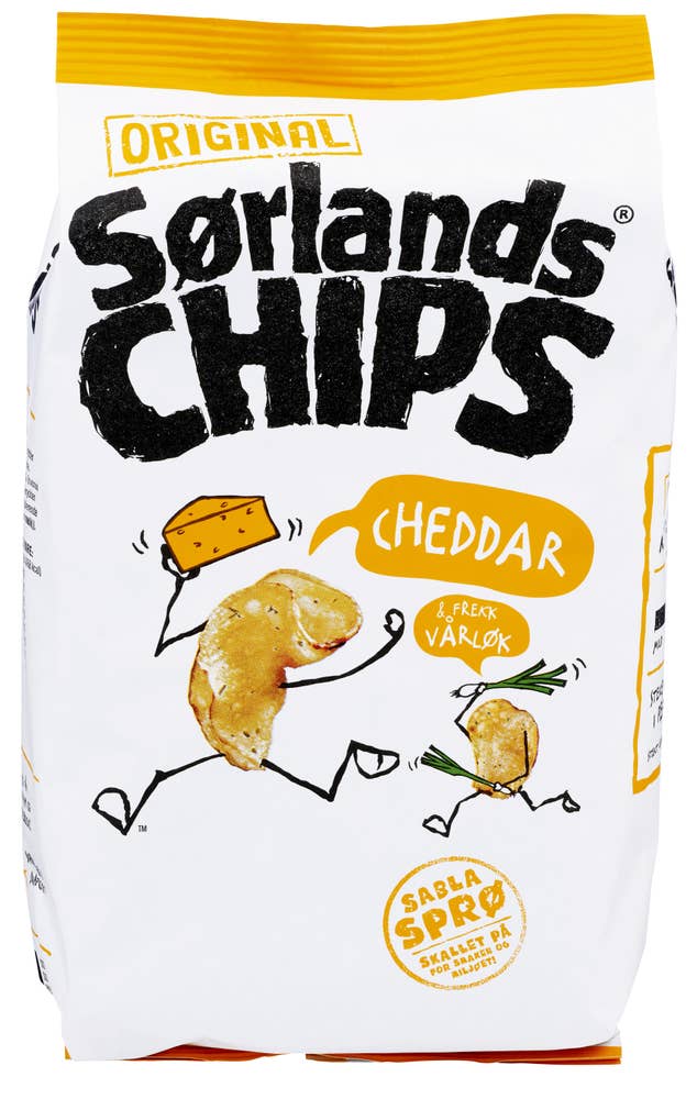 Sørlandschips Cheddar & vårløk