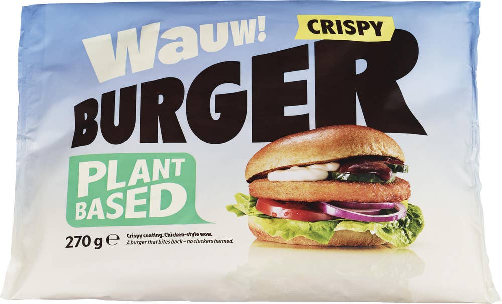 Wauw! Crispy burger Plantebasert
