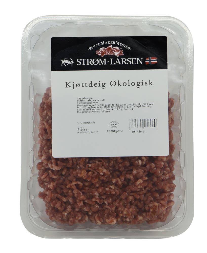 Strøm-Larsen AS Kjøttdeig Økologisk