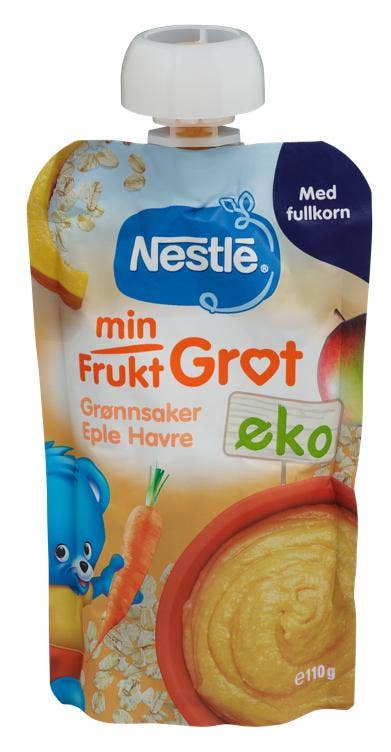 Min Frukt Grønnsaker, Eple og Havre Fra 6 mnd, Økologisk